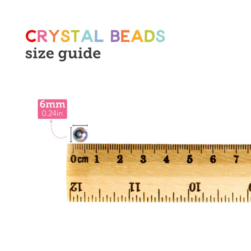 Incraftables 1200 Piece Crystal Bead Kit â€“ 6mm Briolette Crystal Glass Beads for Jewelry Making â€“ 24 Sparkly Colors â€“ Beads for Bracelets, Crafts & DIY Projects â€“ Sparkly Beads for Adults & Beginners - Image 3
